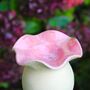 Pink Ceramic Poppy Seed Head Cane Topper Mini Bird Bath Personalised, thumbnail 2 of 7