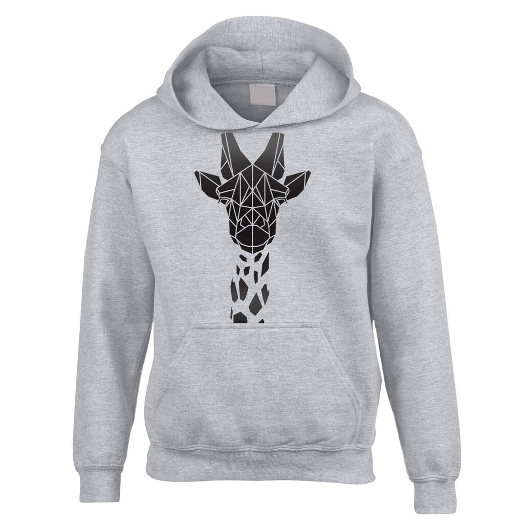 giraffe graphic unisex hoodie by stencilize | notonthehighstreet.com