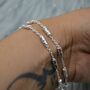 Peridot, Blue Topaz Silver Chain Bracelet, thumbnail 1 of 11