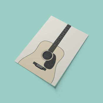 Acoustic Guitar Print | Instrument Music Poster, 6 of 8
