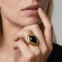 Enso Black Onyx And Molten Gold Ring, thumbnail 4 of 4