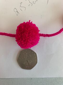 Pink Pompom Bunting For Valentine's, 3 of 3