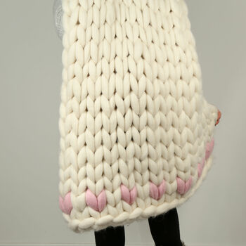 Heart Blanket Arm Knitting Kit, 2 of 7