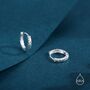 Sterling Silver Foil Textured Hoop Earrings, thumbnail 6 of 10