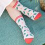 Women's Bamboo Socks Lovebirds And Hearts, thumbnail 1 of 6