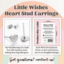 Bonded Hearts Stud Earrings Stainless Steel, thumbnail 2 of 3