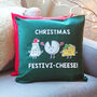 Funny Cheese Christmas Cushion, thumbnail 1 of 5