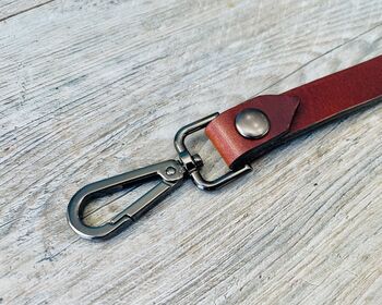 Personalised Spanish Brown Leather ID Holder And Lanyard, 9 of 12