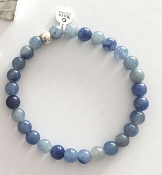 Focused Mind Blue Agate Bracelet, 6 of 9