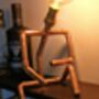 Copper Pipe Sitting Man Lamp, thumbnail 5 of 5