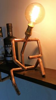 Copper Pipe Sitting Man Lamp, 5 of 5