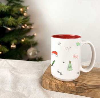 A Sketchy Christmas Personalised Mug, 3 of 3