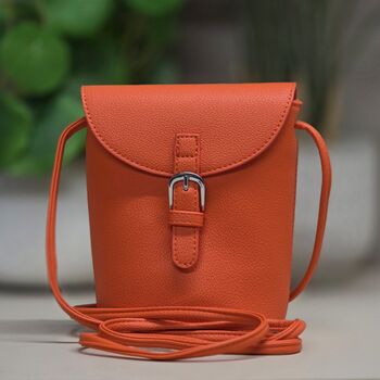 Small Cross Body Bag In Orange, 3 of 3