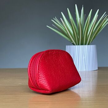 Leather Coin Purse In Red, 2 of 2