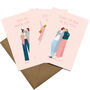 Fun Hand Drawn Pack Of Galentine Cards, thumbnail 5 of 5