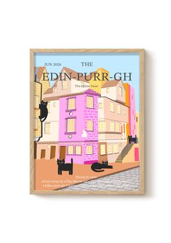 Edinpurrgh Cat Art Print, 3 of 4