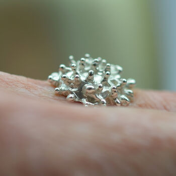 One Of A Kind Coral Reef Inspired Sterling Silver Ring, 4 of 7