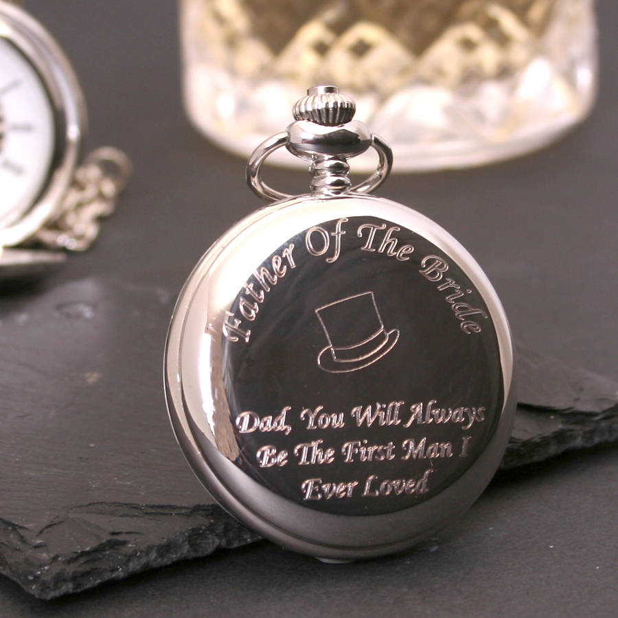 Engraved Wedding Pocket Watch Gift By