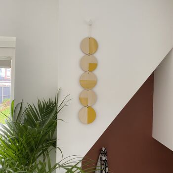 Yellow Lines Geometric Contemporary Wall Hanging Art, 4 of 6