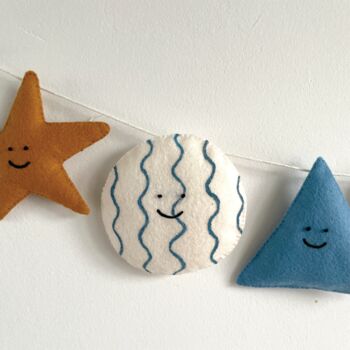 Handmade Shapes Felt Garland For Child's Room, 3 of 5