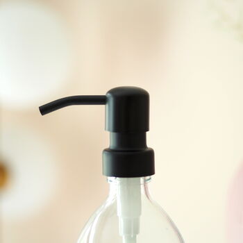 Refillable Clear Glass Bottle With Metal Pump, 9 of 9