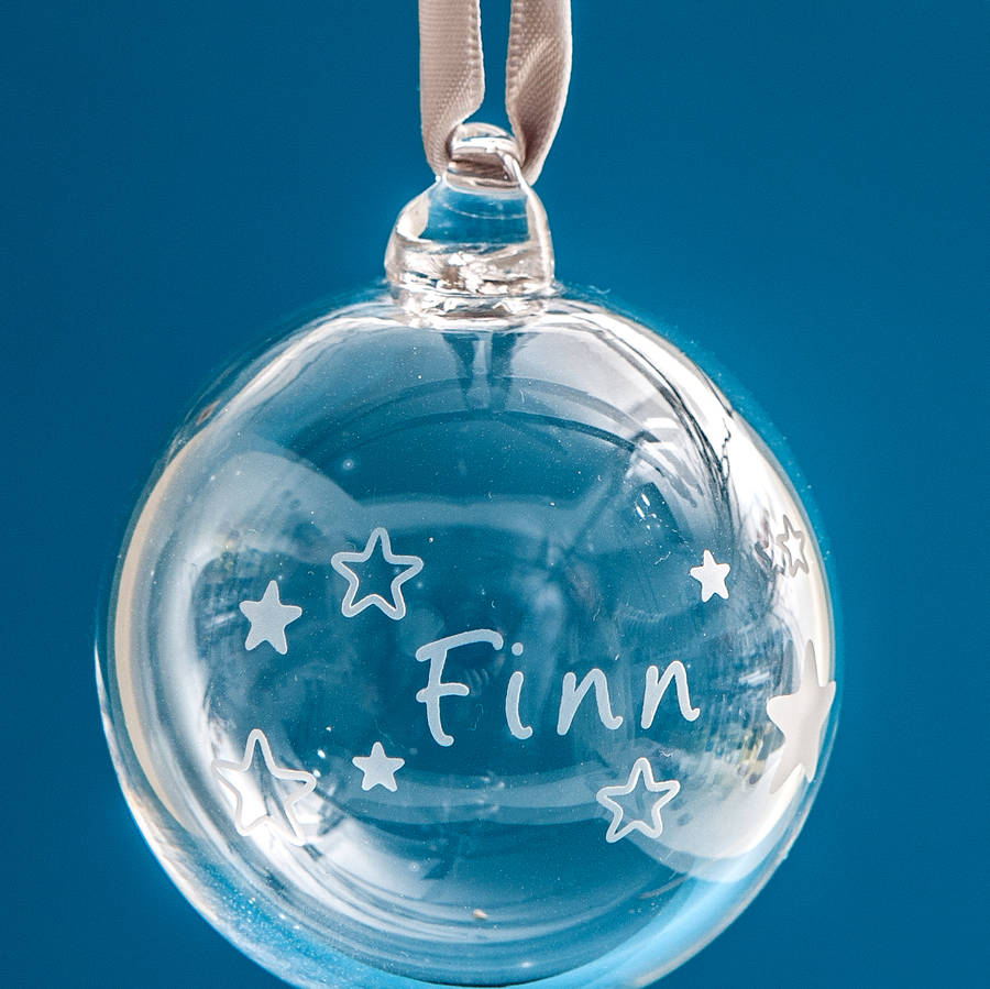 Personalised Glass Christmas Baubles By The Gift Of Glass | notonthehighstreet.com