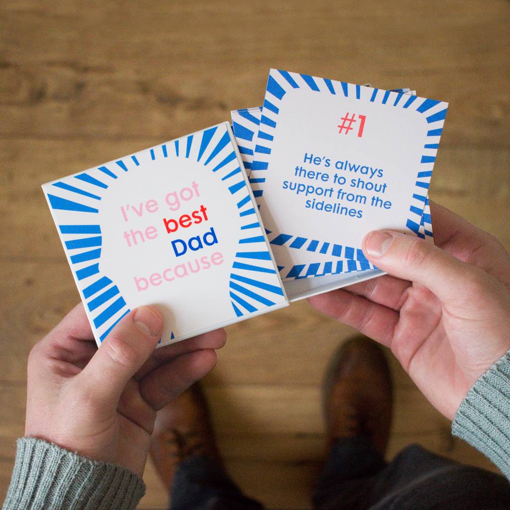 ‘I Have The Best Dad Because…’ Note Box By Chi Chi Moi ...
