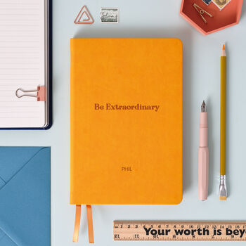 Be Extraordinary Personalised Luxury Notebook Journal, 4 of 9