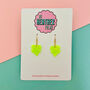 Monstera Leaf Glitter Earrings *More Colours Available*, thumbnail 4 of 4