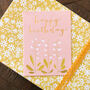 Mini Gold Foiled Birthday Card, thumbnail 1 of 5