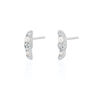 Sterling Silver Pearl Ear Climber Stud Earrings, thumbnail 1 of 3