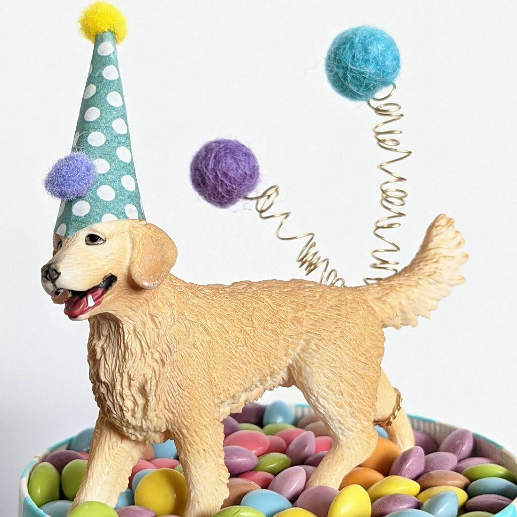 Personalised Party Animal Dog Cake Topper By Zippitysstudio