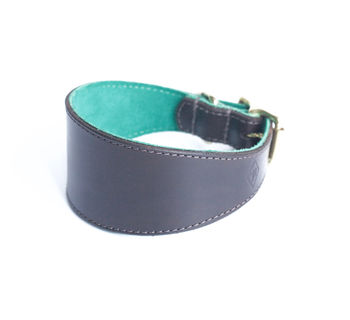 Vegetable Tanned Leather And Suede Hound Collar, 7 of 11