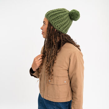 Pompom Hat Crochet Kit, 3 of 12