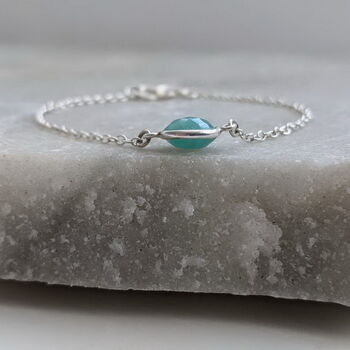 Amazonite And Silver Chain Bracelet, 4 of 7