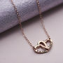 Personalised Double Heart Names Necklace, thumbnail 5 of 12