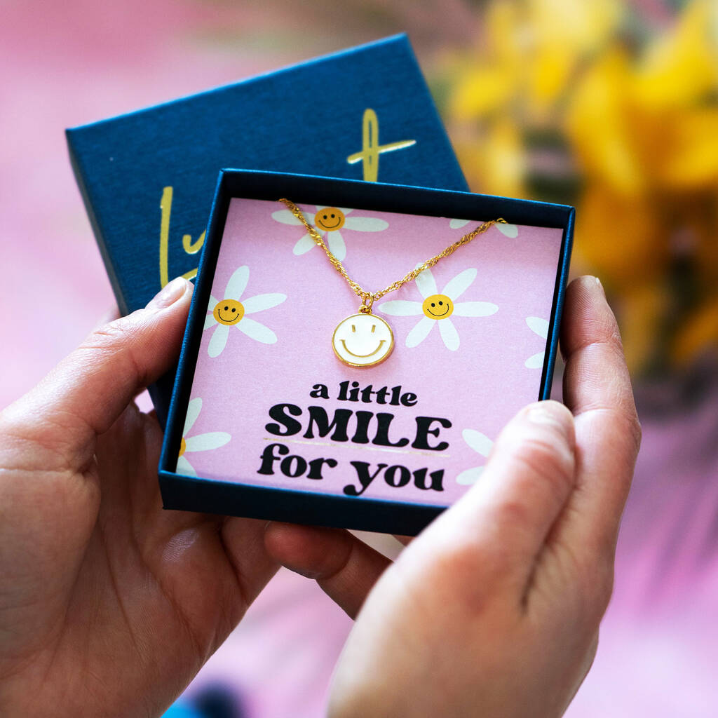 A Little Smile For You Smiley Necklace Gift, 1 of 9