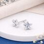 Sterling Silver Cubic Zirconia Star Stud Earrings – 5mm, thumbnail 3 of 6