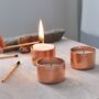 Set Of Three Copper Tea Light Holders, thumbnail 1 of 4