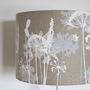 Botanical Screen Printed Lampshade In Grey And White, thumbnail 3 of 5