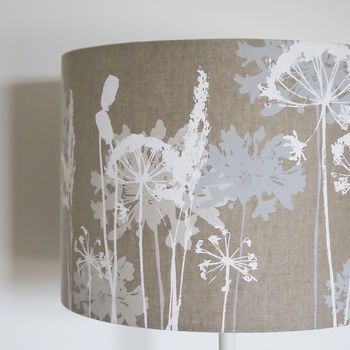 Botanical Screen Printed Lampshade In Grey And White, 3 of 5