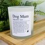 Personalised Mothers Day Dog Mum Definition Candle, thumbnail 3 of 12