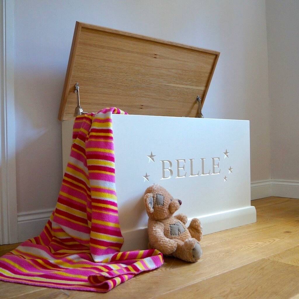 Personalised Wooden Toy Box By