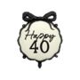 Happy 40 Black Bow Foil Balloon, thumbnail 1 of 3