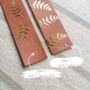 Tan And Gold Fern Botanical Tan Personalised Bookmark, thumbnail 5 of 5