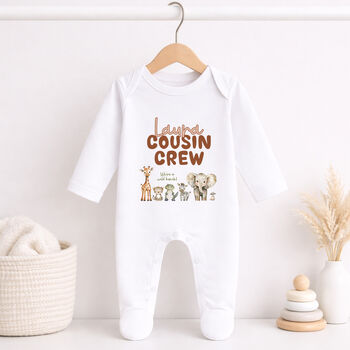 Personalised Cousin Crew Matching Outfits Wild Bunch Neutral Style, 2 of 9