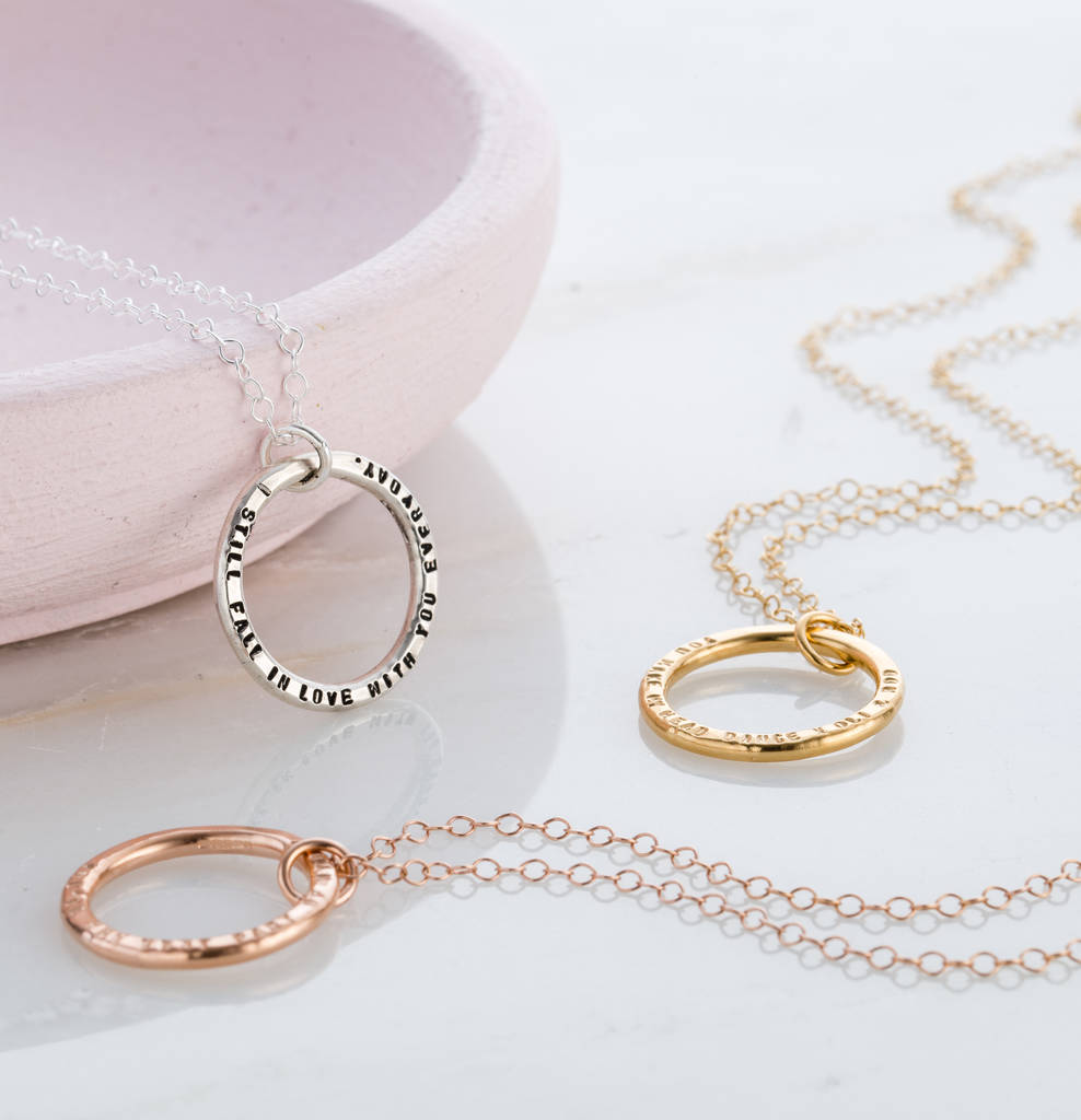 Personalised Circle Necklace By Posh Totty Designs | notonthehighstreet.com