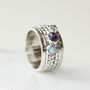 Personalised Birthstone Ethereal Galaxy Spinning Ring, thumbnail 8 of 12