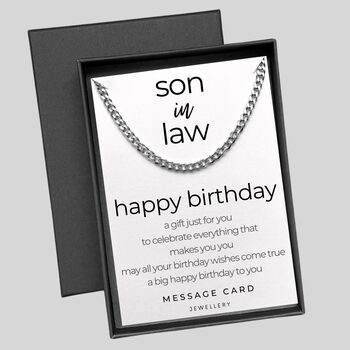 Curb Chain Birthday Wishes For Son In Law, 3 of 6