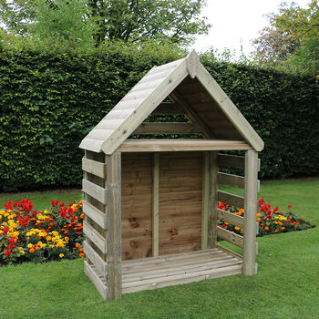 Apex Roof Log Store 4ft X 6ft, 4 of 4